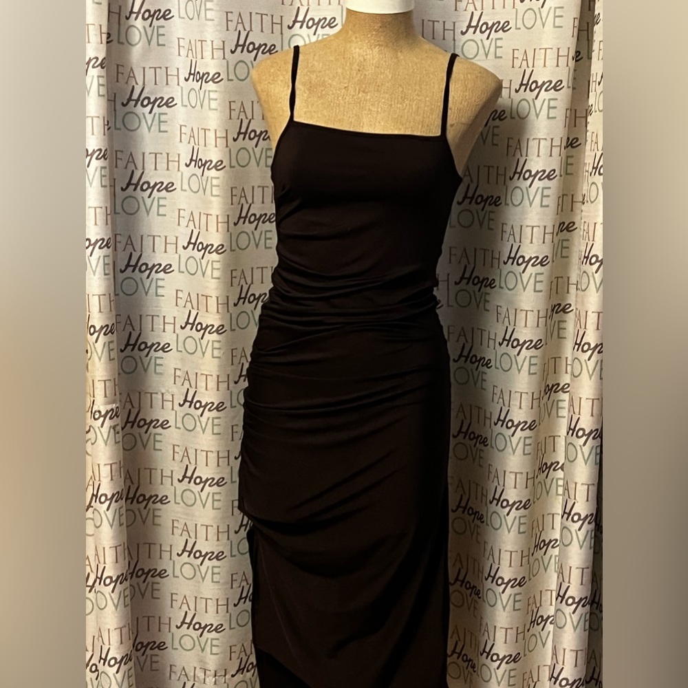A brown dress from shine night tight fit